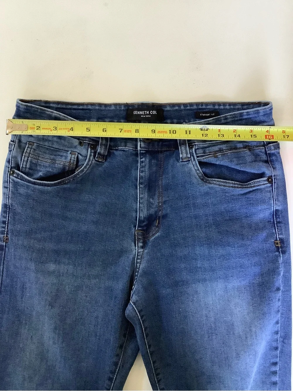Kenneth Cole Blue Straight Leg Denim Jeans Men's 32 x 29